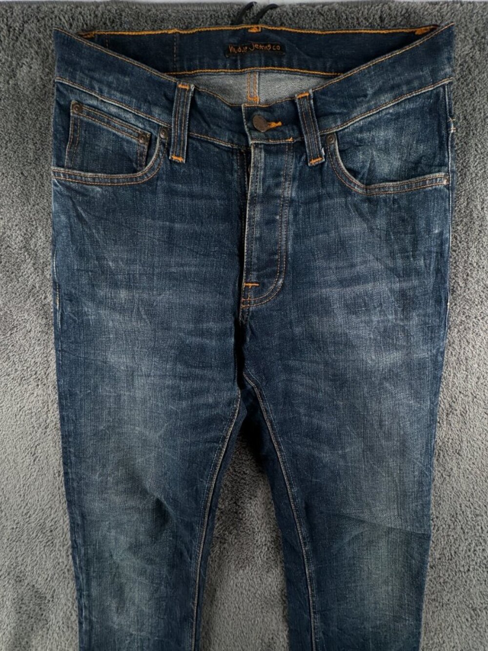 Nudie Jeans Co DUDE DAN DARK FUZZ Jeans Denim Pants Trouser Size 28x30 Italy